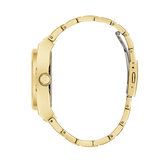 Guess Trend Analog Green Dial Gold Steel Strap Watch For Men - GW0624G2