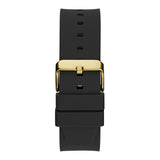 Guess Zeus Multifunction Crystals Black Dial Black Silicone Strap Watch For Men - GW0208G4