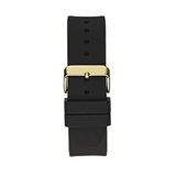 Guess Duke Crystals Black Dial Black Silicone Strap Watch For Men - GW0641G2