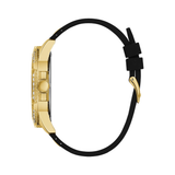 Guess Frontier Crystals Black Dial Black Silicone Strap Watch For Men - W1132G1