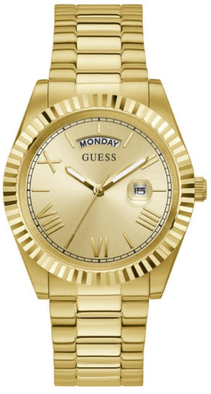 Guess Connoisseur Gold Dial Gold Steel Strap Watch for Men - GW0265G2