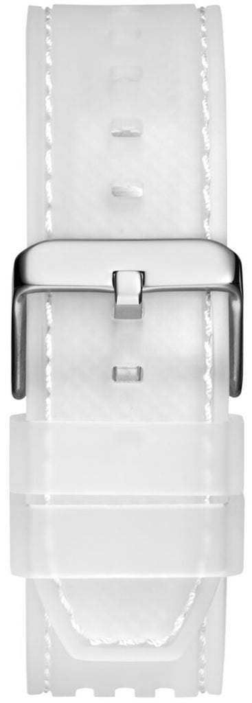 Guess Phoenix Quartz Green Dial Transparent Silicone Strap Watch For Men - GW0499G8