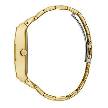 Guess Raven Diamonds Gold Dial Gold Steel Strap Watch for Women - GW0104L2