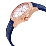 Guess Swirl Analog Quartz White Dial Blue Rubber Strap Watch for Women - W1096L4