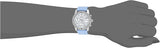 Guess Confetti Crystal Silver Dial Blue Rubber Strap Watch For Women - W1098L3