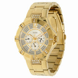 Guess Vista Diamonds Gold Dial Gold Steel Strap Watch for Women - W13573L1