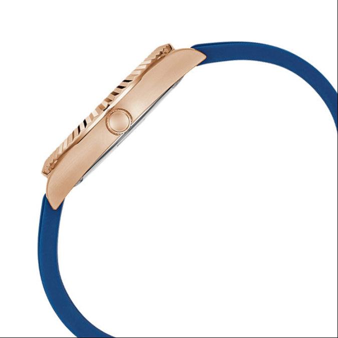 Guess Connoisseur Blue Dial Blue Silicone Strap Watch For Men - GW0335G2