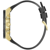 Guess Poseidon Chronograph Black Dial Black Silicone Strap Watch For Men - GW0425G1