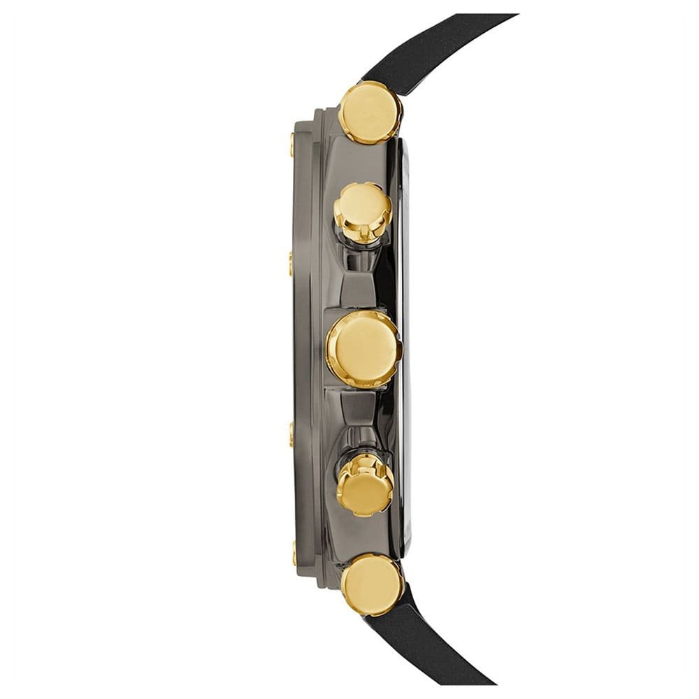 Guess Edge Chronograph Black Dial Black Leather Strap Watch For Men - GW0492G1