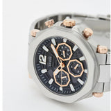 Guess Edge Chronograph Black Dial Silver Steel Strap Watch For Men - GW0539G1