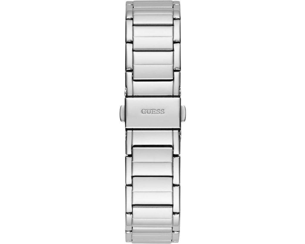 Guess Fusion Chronograph Crystals Silver Dial Silver Steel Strap Watch For Women - GW0552L1