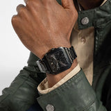 Guess Integrity Analog Black Dial Black Steel Strap Watch for Men - GW0631G2