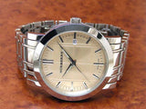 Burberry Heritage Collection Rose Gold Dial Silver Steel Strap Watch for Men - BU1352