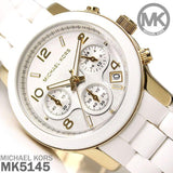 Michael Kors Runway White Dial White Steel Strap Watch for Women - MK5145