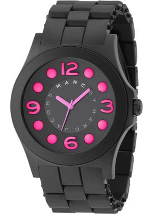 Marc Jacobs Pelly Black Dial Black Silicone Strap Watch for Women - MBM2517