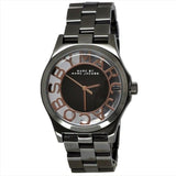 Marc Jacobs Henry Skeleton Black Dial Black Steel Strap Watch for Women - MBM3254