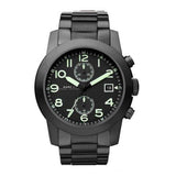 Marc Jacobs Larry Chronograph Black Dial Black Steel Strap Watch for Men - MBM5032
