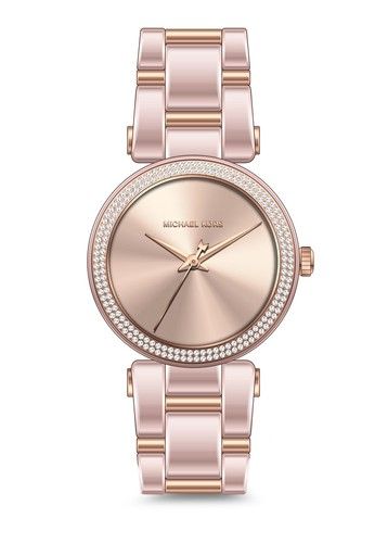 Michael Kors Delray Rose Gold Dial Rose Gold Steel Strap Watch for Women - MK4322