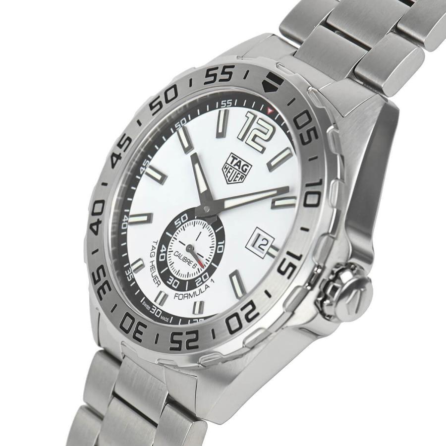 Tag Heuer Formula 1 Calibre 6 Automatic White Dial Silver Steel Strap Watch for Men - WAZ2013.BA0842