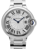Cartier Ballen Bleu De Cartier Silver Dial Silver Steel Strap Watch for Women - W6920084