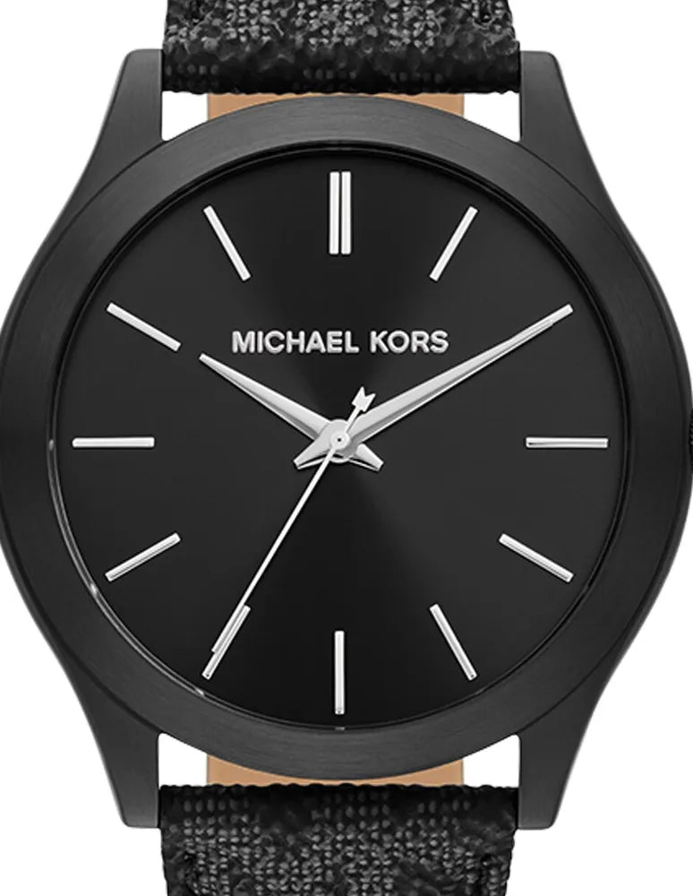 Michael Kors Slim Runway Black Dial Black Mesh Strap Watch for Women - MK8607