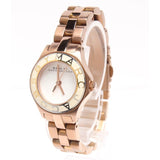 Marc Jacobs Blade White Dial Rose Gold Steel Strap Watch for Women - MBM3076