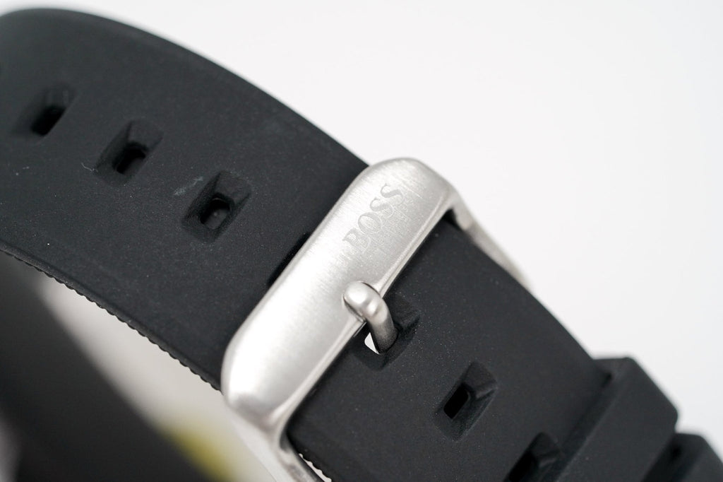 Hugo Boss Velocity Black Dial Black Leather Strap Watch for Men - 1513716