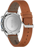 Hugo Boss Santiago Blue Dial Brown Leather Strap Watch for Men - 1513860