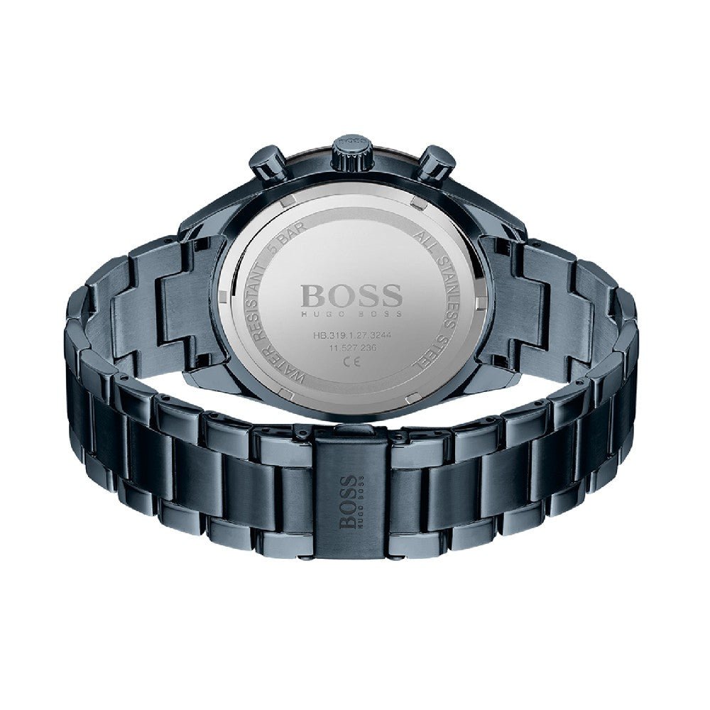 Hugo Boss Santiago Grey Dial Blue Steel Strap Watch for Men - 1513865
