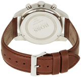 Hugo Boss Skymaster White Dial Brown Leather Strap Watch for Men - 1513786
