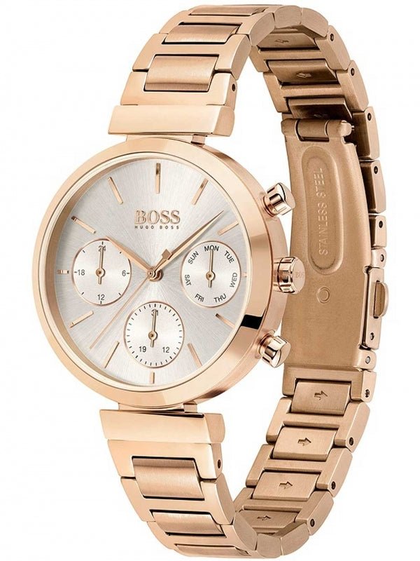 Hugo Boss Prima Gold Dial Gold Steel Strap Watch for Women - 1502571