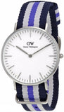 Daniel Wellington Classic Trinity White Dial Three Tone Nylon Strap Watch For Women - 0609DW