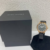 Marc Jacobs Betty Mother of Pearl Black Dial Black Leather Strap Watch for Women - MJ1513