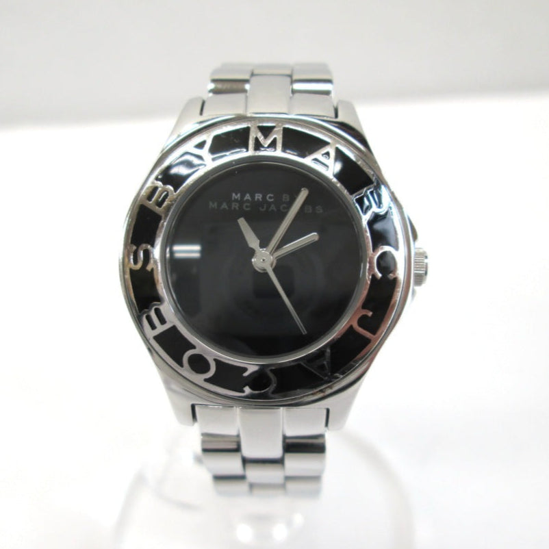 Marc Jacobs Blade Black Dial Silver Steel Strap Watch for Women - MBM3059