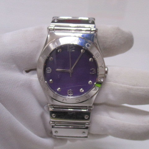 Marc Jacobs Purple Dial Silver Steel Strap Watch for Women - MBM3032