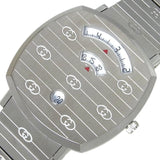 Gucci Grip Quartz Silver Dial Silver Steel Strap Watch For Women - YA157410