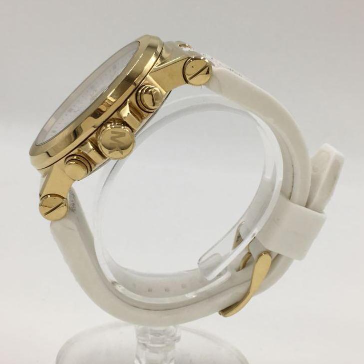 Michael Kors Dylan Chronograph White Dial White Rubber Strap Watch For Men - MK8937