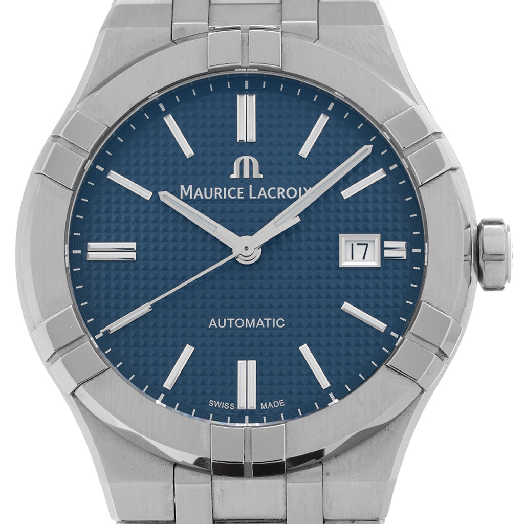 Maurice Lacroix Aikon Automatic Blue Dial Silver Steel Strap Watch For Men - AI6008-SS002-430-1