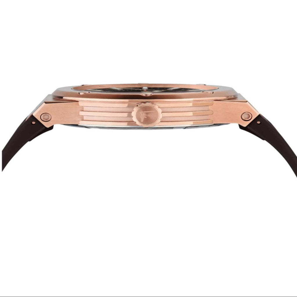 Salvatore Ferragamo F-80 Classic Black Dial Black Rubber Strap Watch for Men - SFHY02522