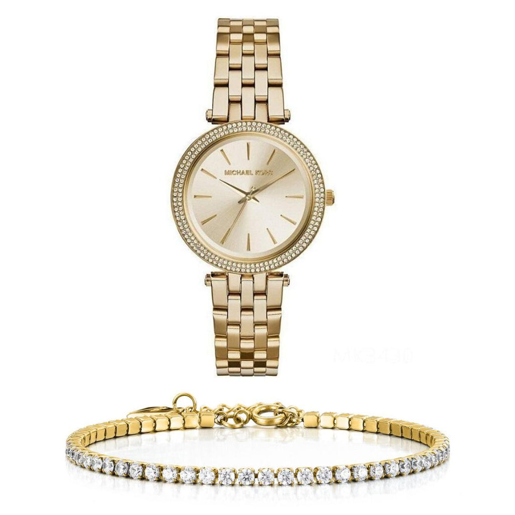 Michael Kors Darci Gold Dial Gold Steel Strap Watch for Women - MK3430