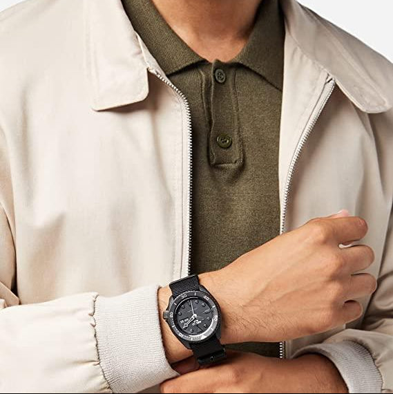 Seiko 5 Sports Automatic Black Dial Black NATO Strap Watch For Men - SRPD79K1