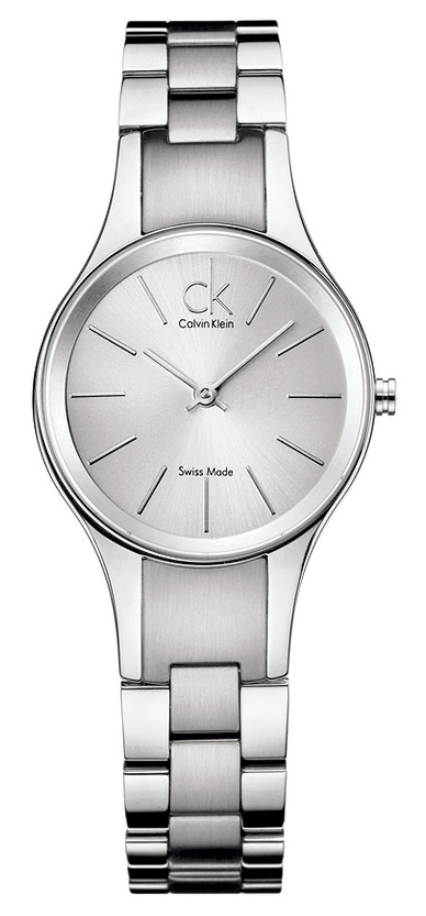 Calvin Klein Simplicity White Dial Silver Steel Strap Watch for Women - K4323185