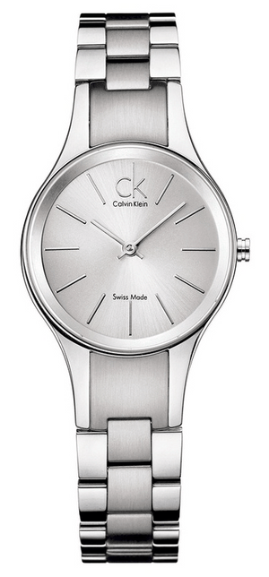 Calvin Klein Simplicity White Dial Silver Steel Strap Watch for Women - K4323185