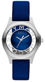 Marc Jacobs Henry Skeleton Blue Dial Blue Leather Strap Watch for Women - MBM1337