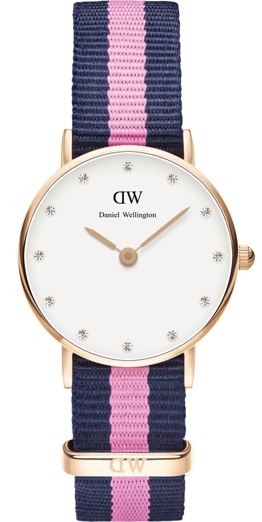 Daniel Wellington Classy Winchester White Dial Two Tone NATO Strap Watch For Women - DW00100065
