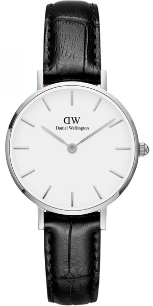 Daniel Wellington Classic Petite Reading White Dial Black Leather Strap Watch For Women - DW00100241