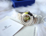 Swarovski Lovely Crystal Black Dial Silver Steel Strap Watch for Women - 1160305