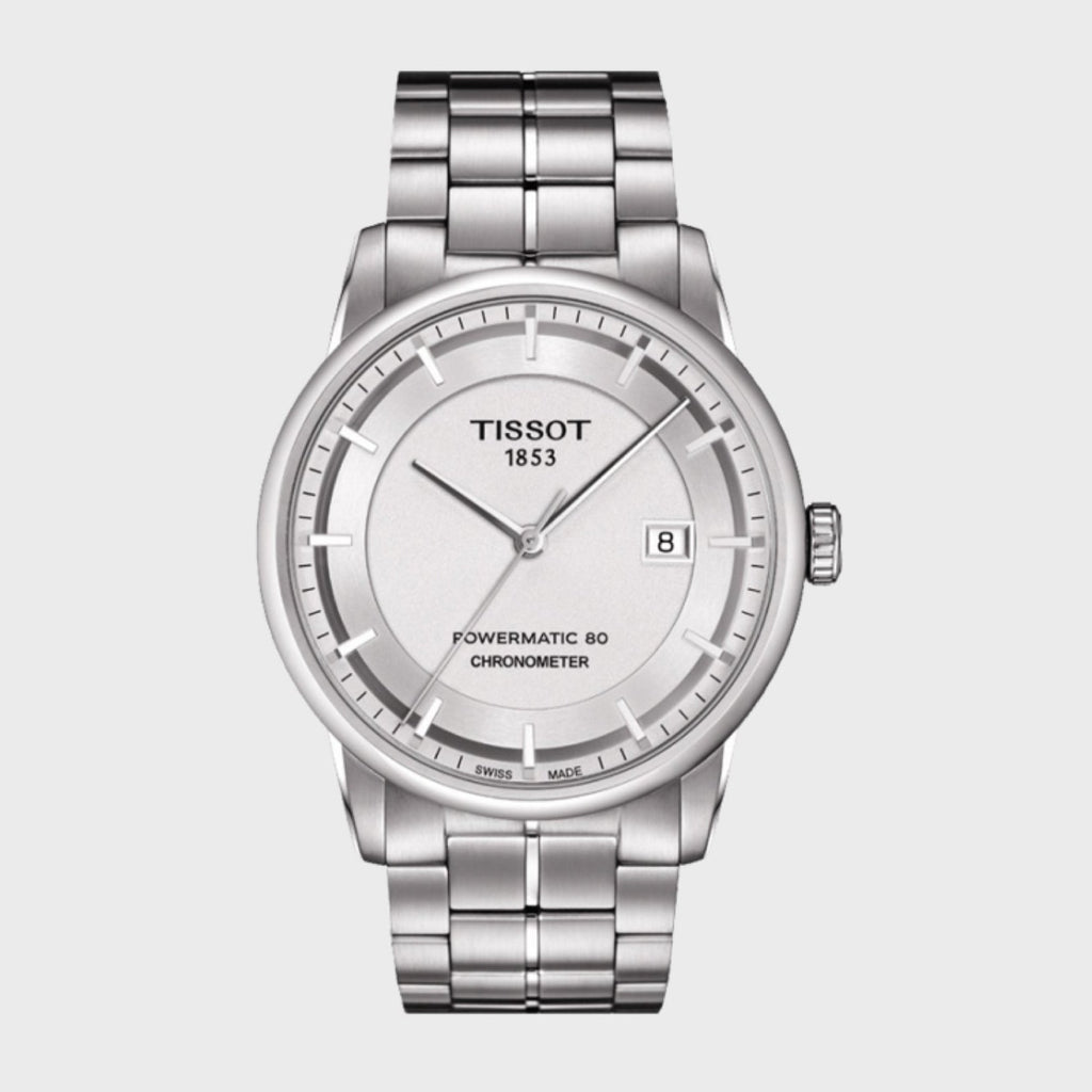 Tissot Luxury Powermatic 80 Silver Dial Silver Steel Strap Watch For Men - T086.408.11.031.00