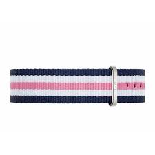 Daniel Wellington Classic Southampton White Dial Three Tone Nylon Strap Watch For Women - DW00100050