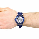 Guess Force White Dial Blue Rubber Strap Watch For Men - W0674G4